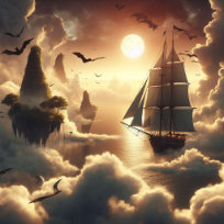 Picture of a fantasy sailing